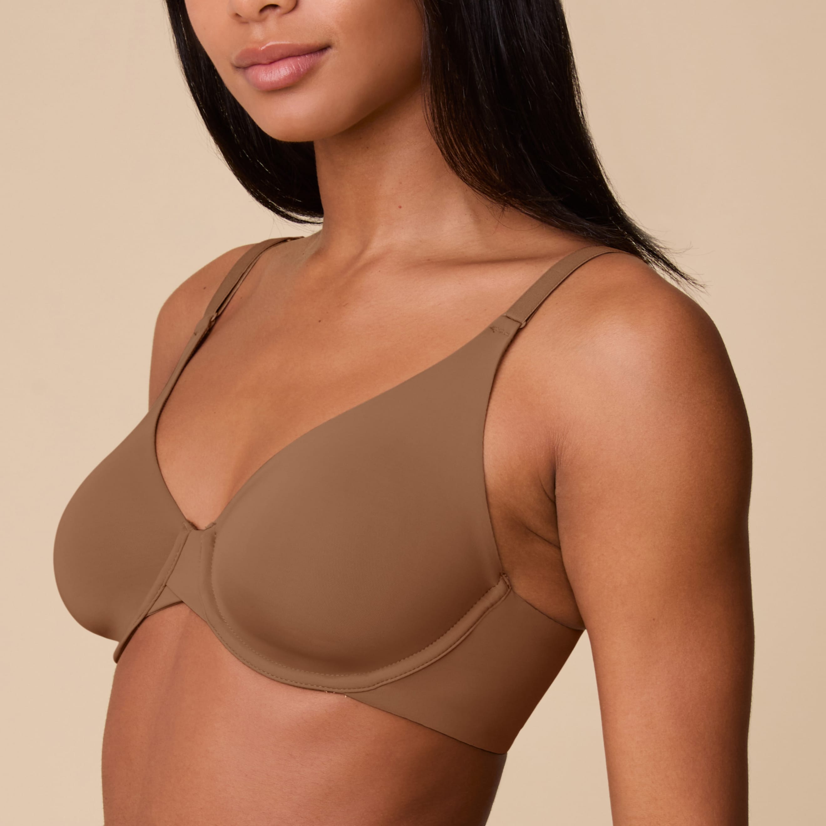 Base Unlined Bra - Brown