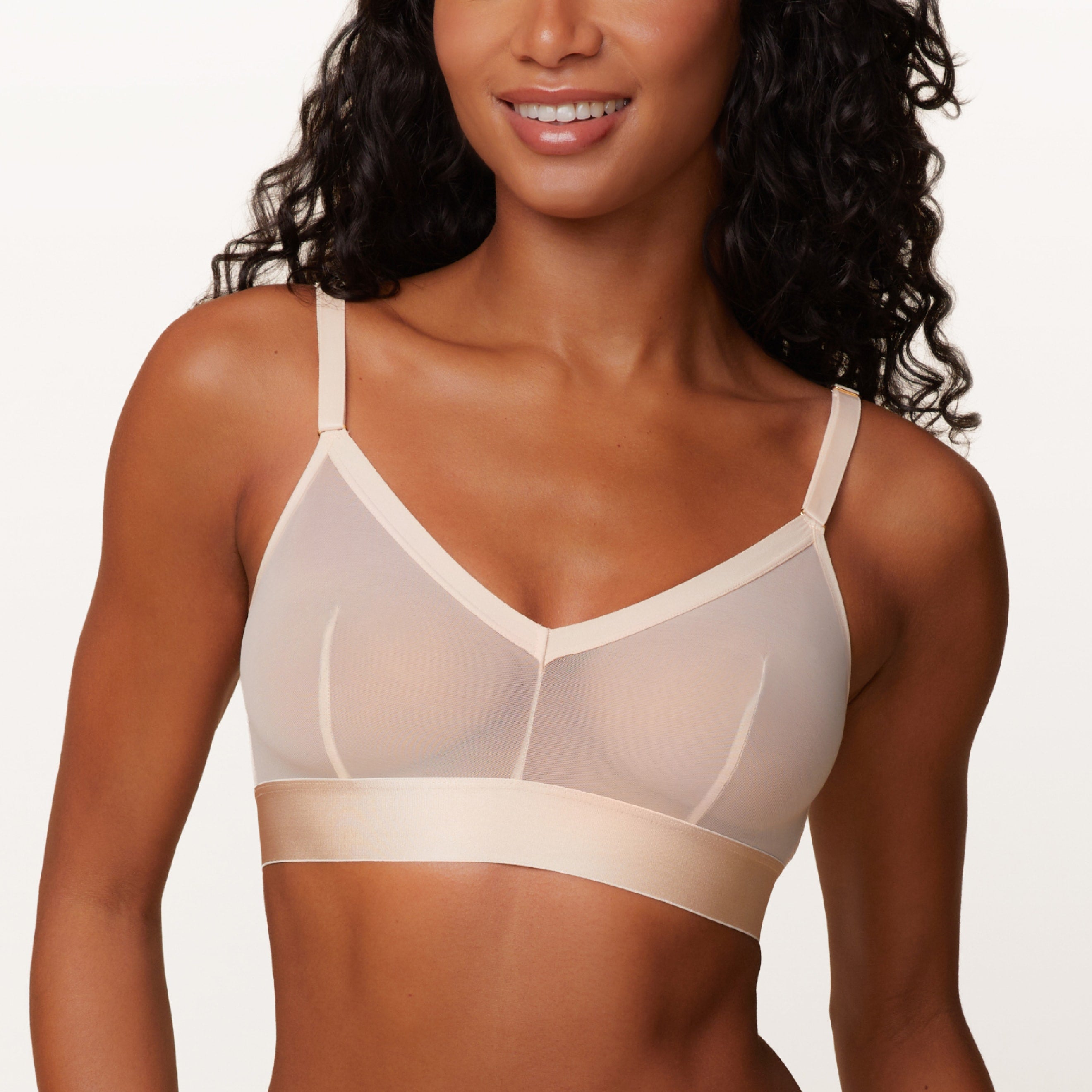 ComfortMesh™ Triangle Bralette - Pearl