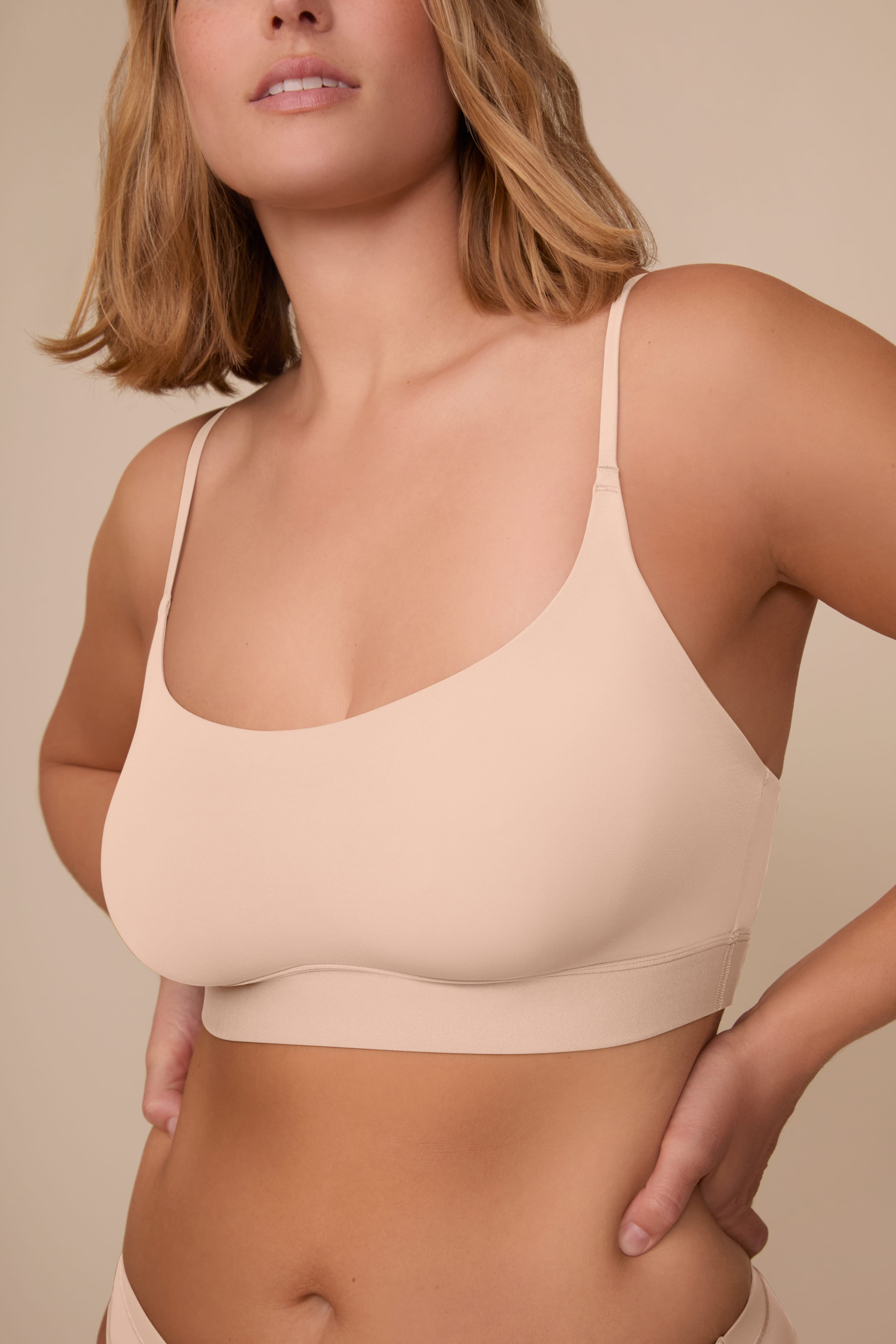 Bliss Scoop Adjustable Bralette - Beige