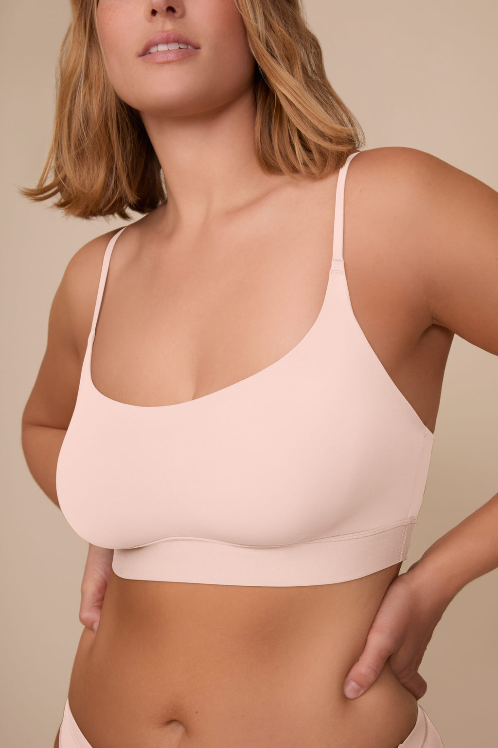 Bliss Scoop Adjustable Bralette - Rose