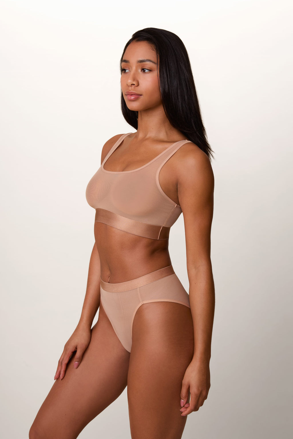 ComfortMesh™ Scoop Bralette - Taupe