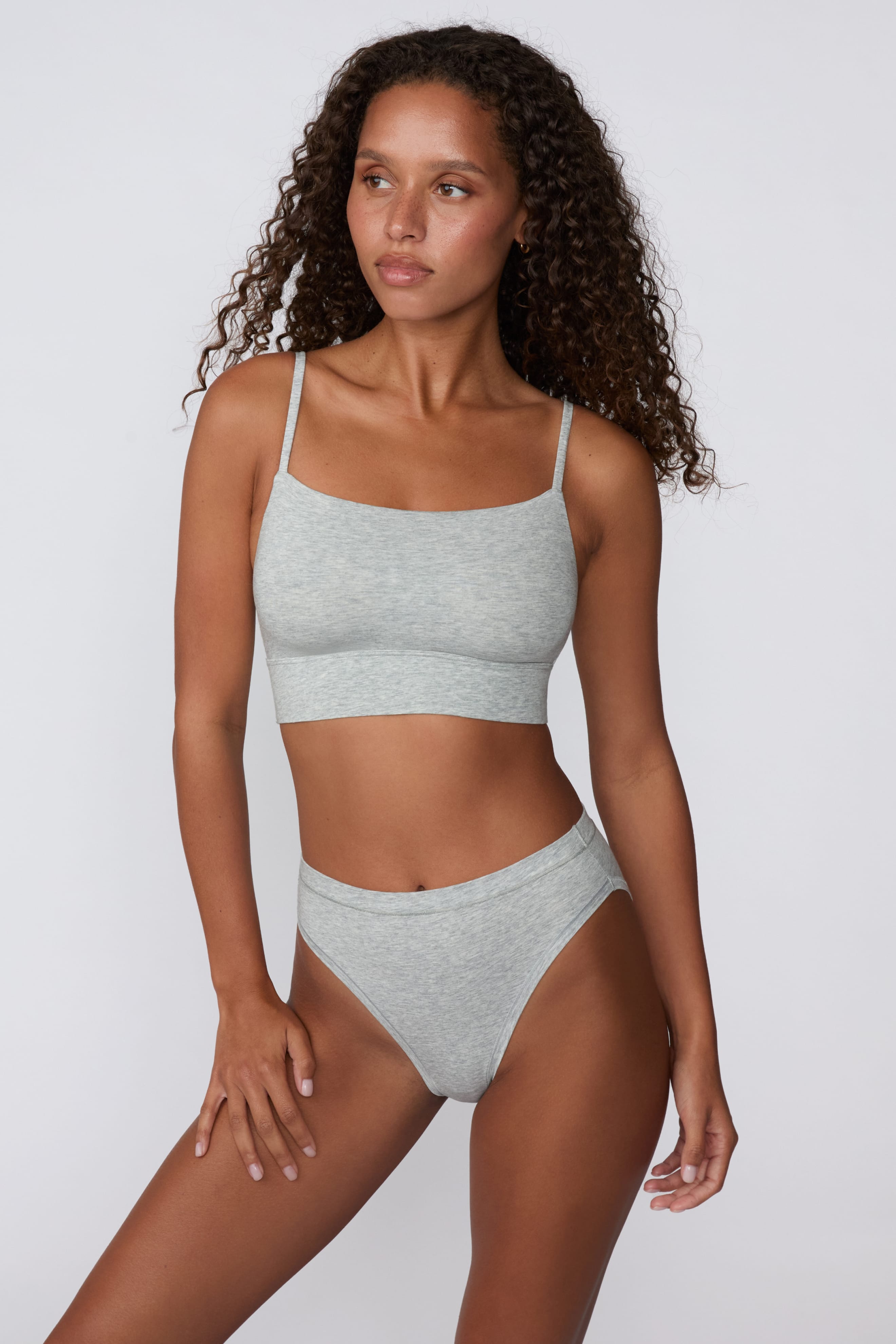 Cloud Cotton French Cut Brief - Heather Grey