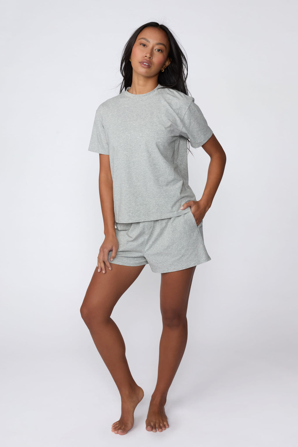 Cloud Cotton Pajama Shirt - Heather Grey