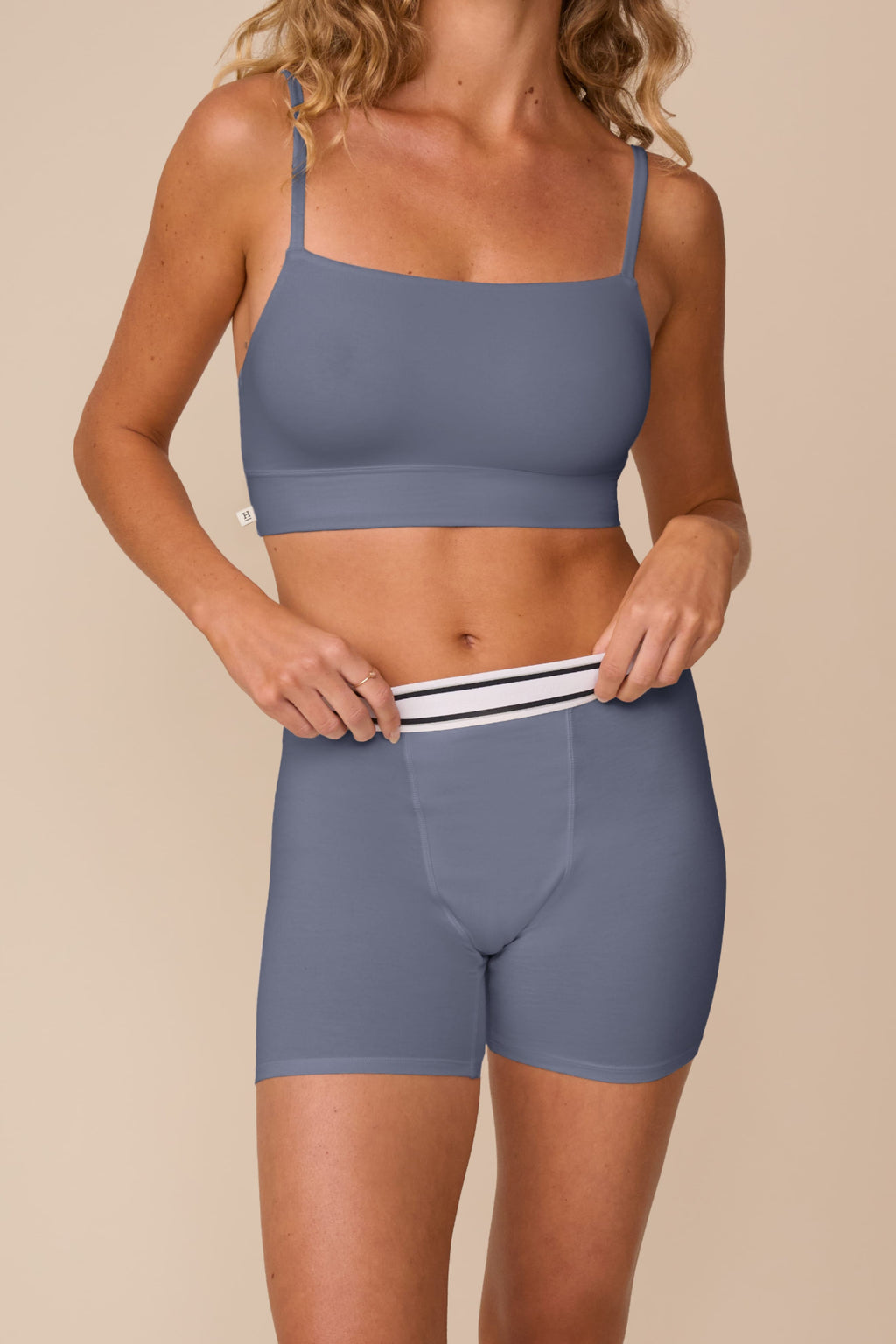 Cloud Cotton Retro Boxer Brief - Slate