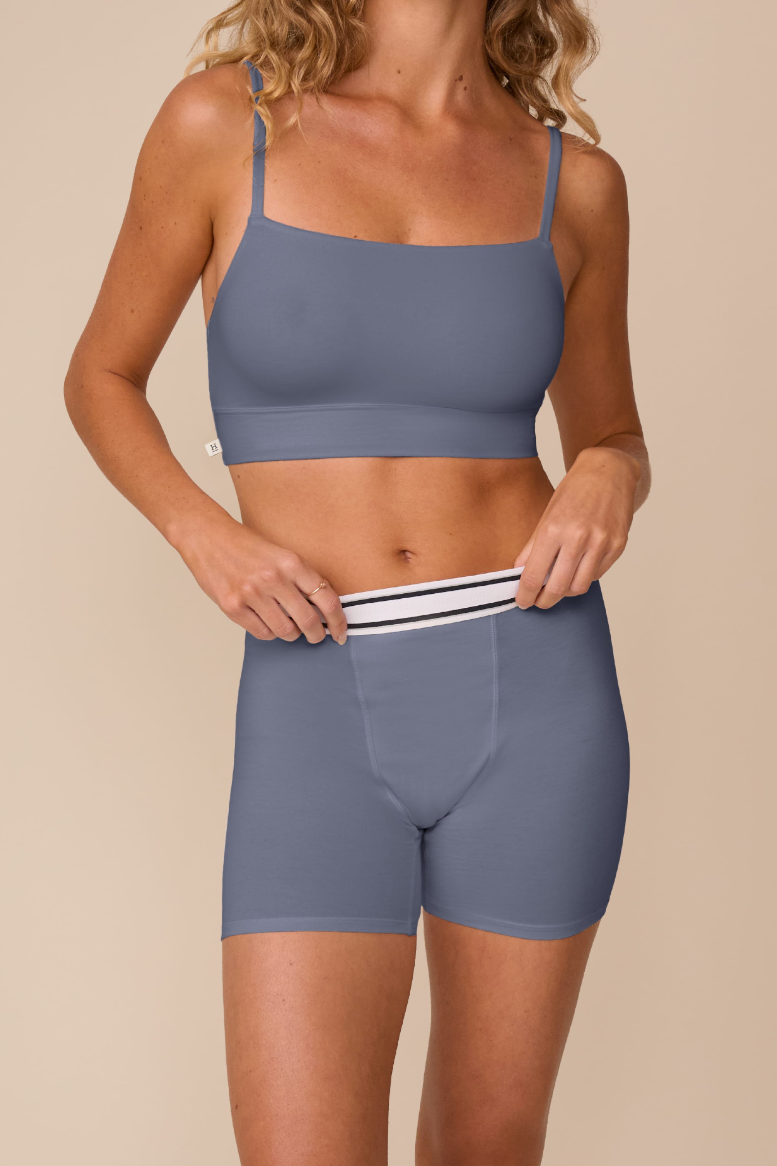 Cloud Cotton Retro Boxer Brief - Slate