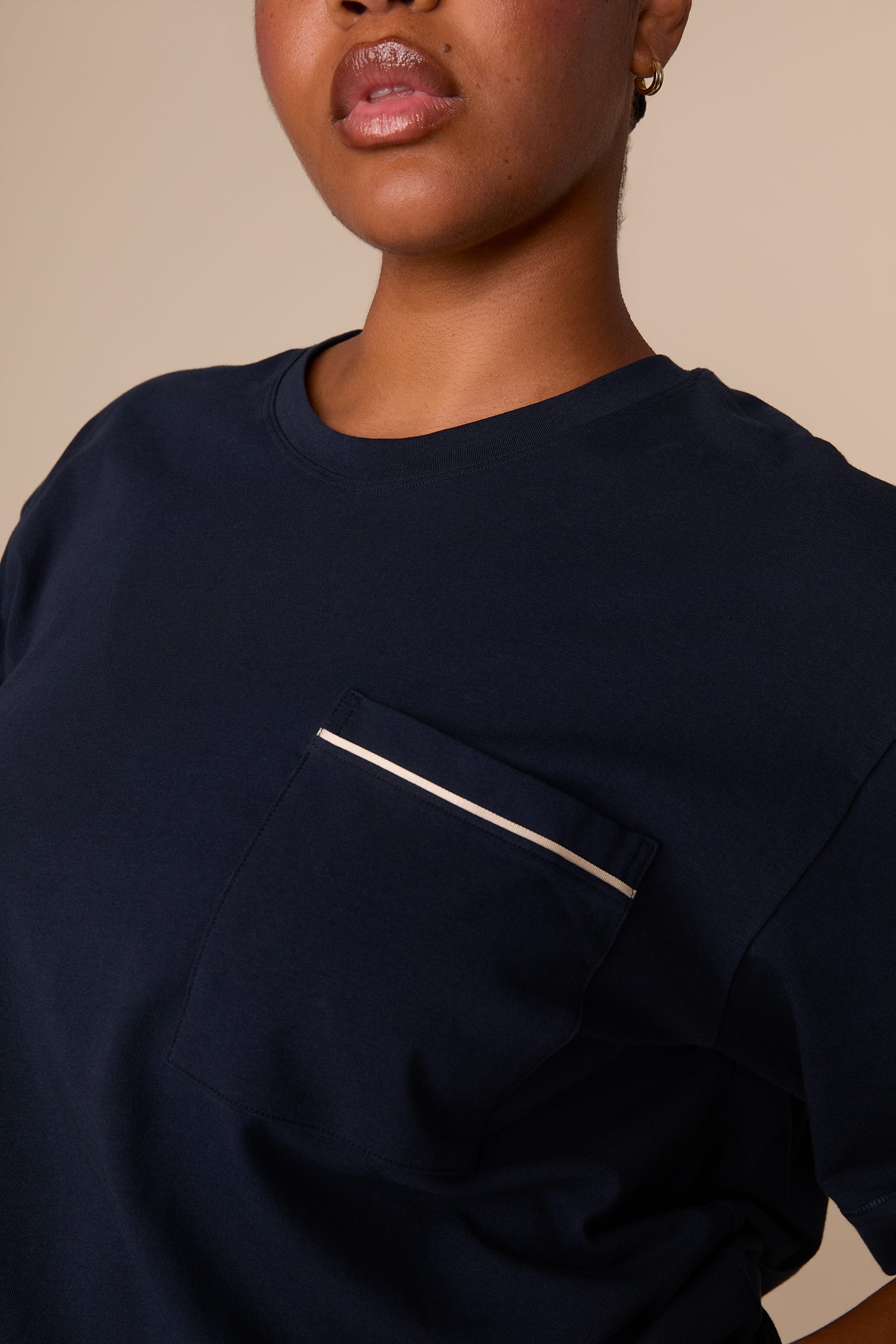 Perfect Pima Pajama Tee - Navy