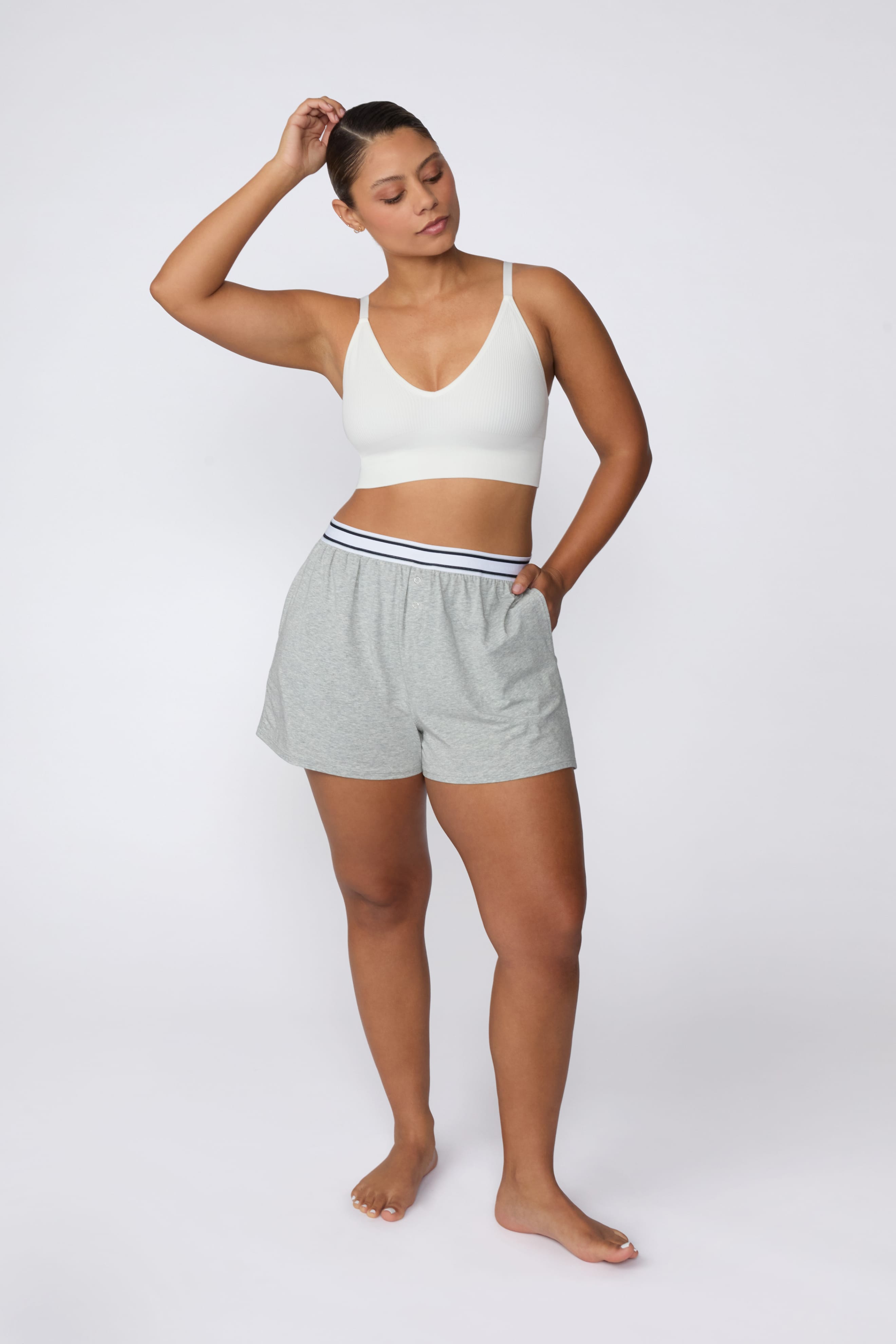 Cloud Cotton Pajama Shorts - Heather Grey