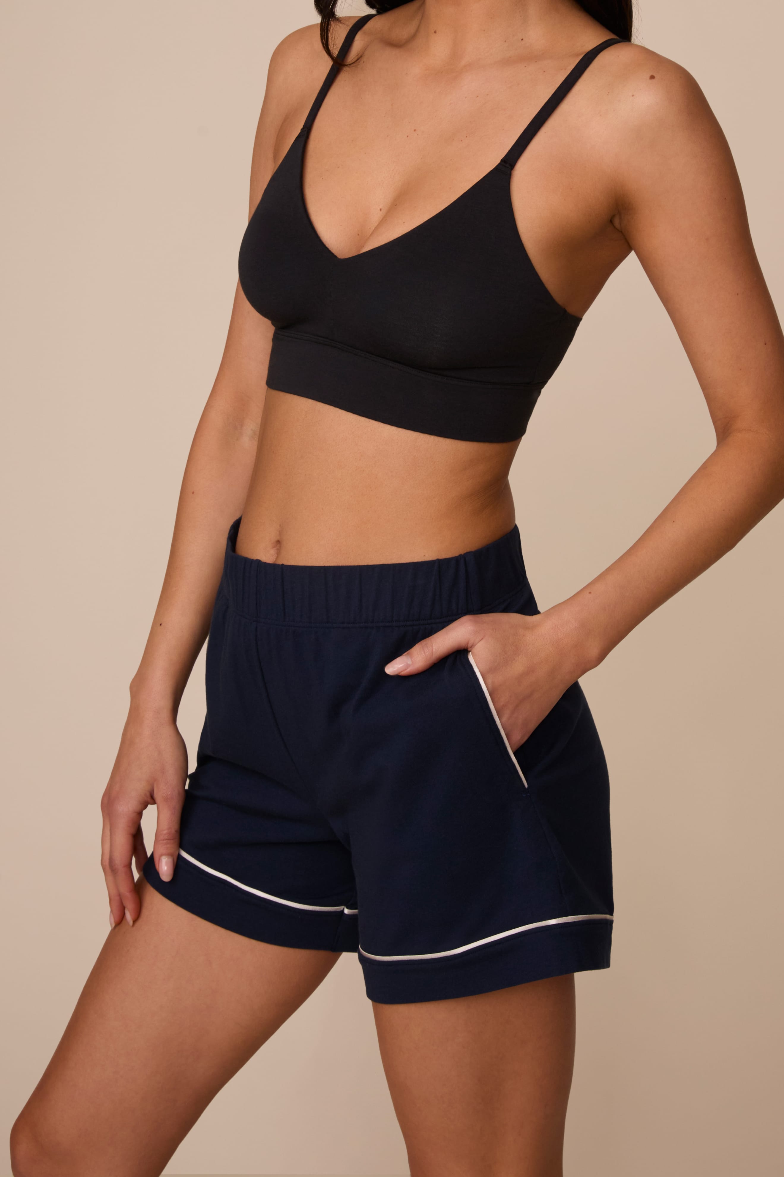 Perfect Pima Pajama Shorts - Navy