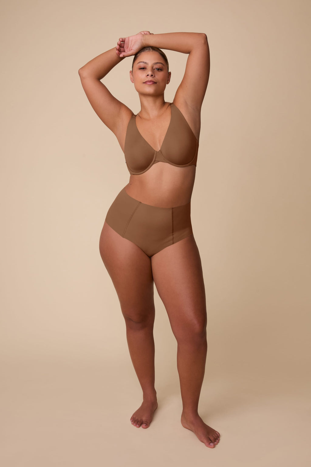 Base Unlined Bra - Brown