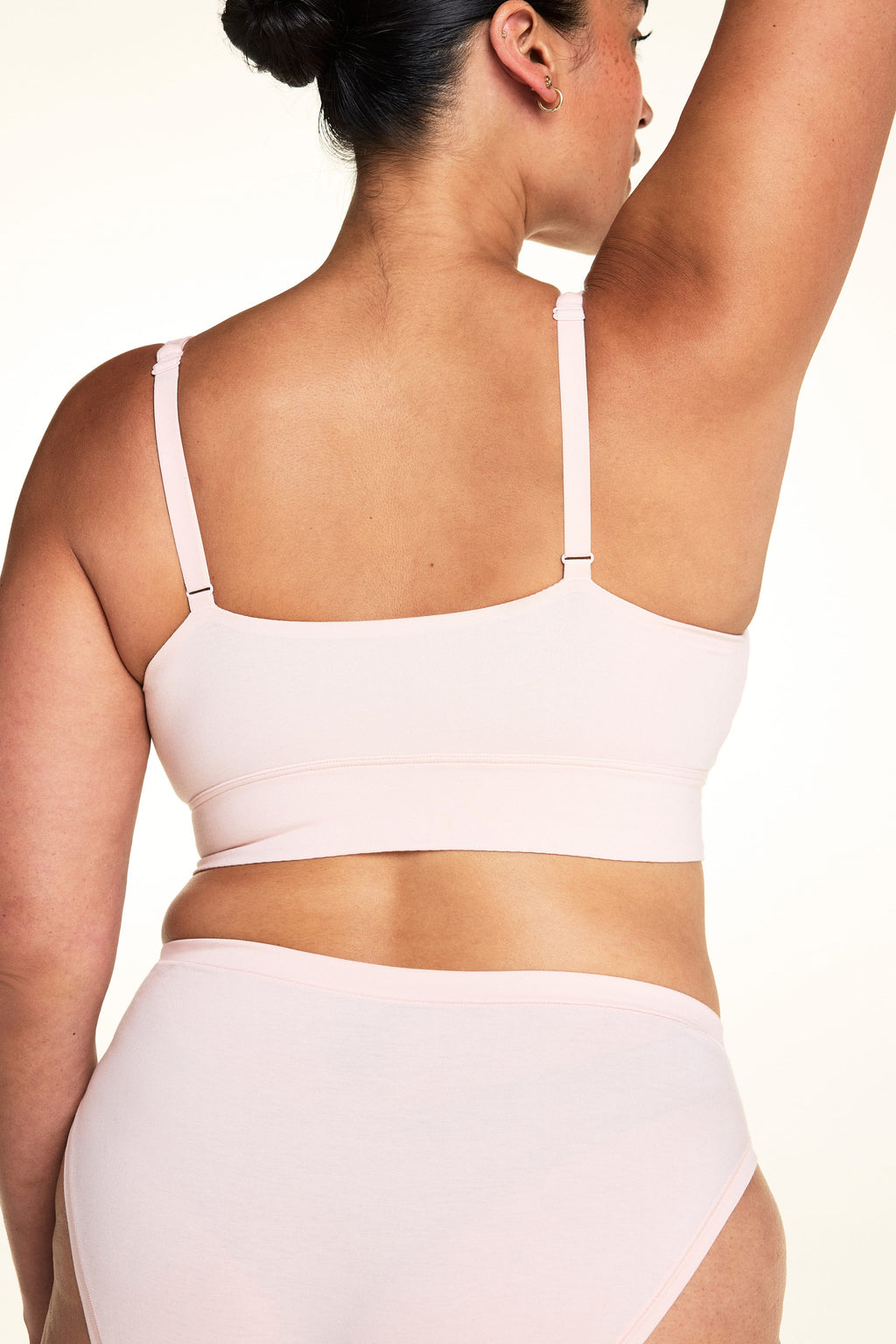 Cloud Cotton Plunge Bralette - Dogwood