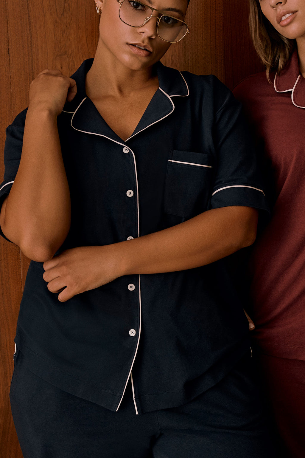 Perfect Pima Pajama Shirt - Navy