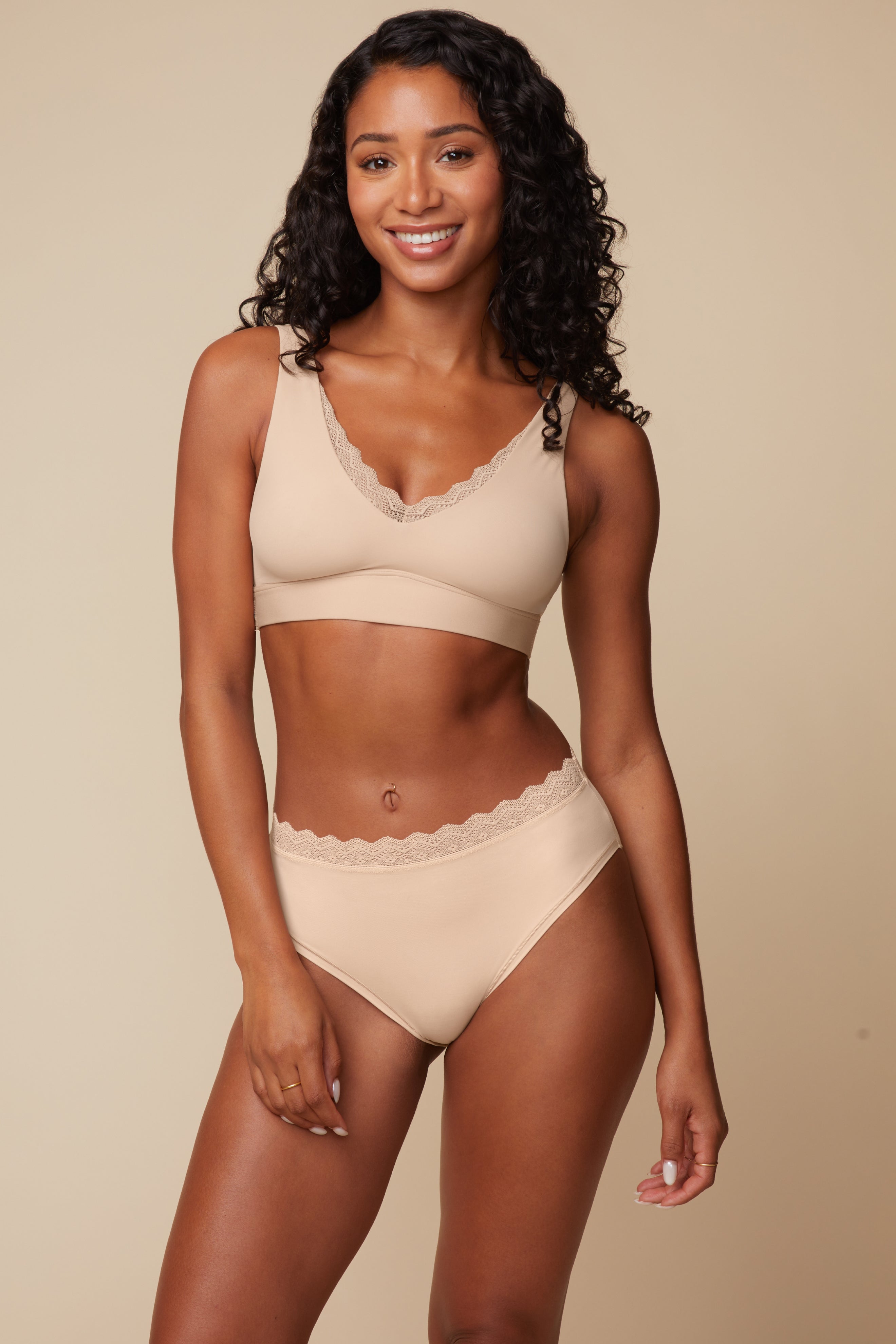 Bliss Lace Bralette - Beige