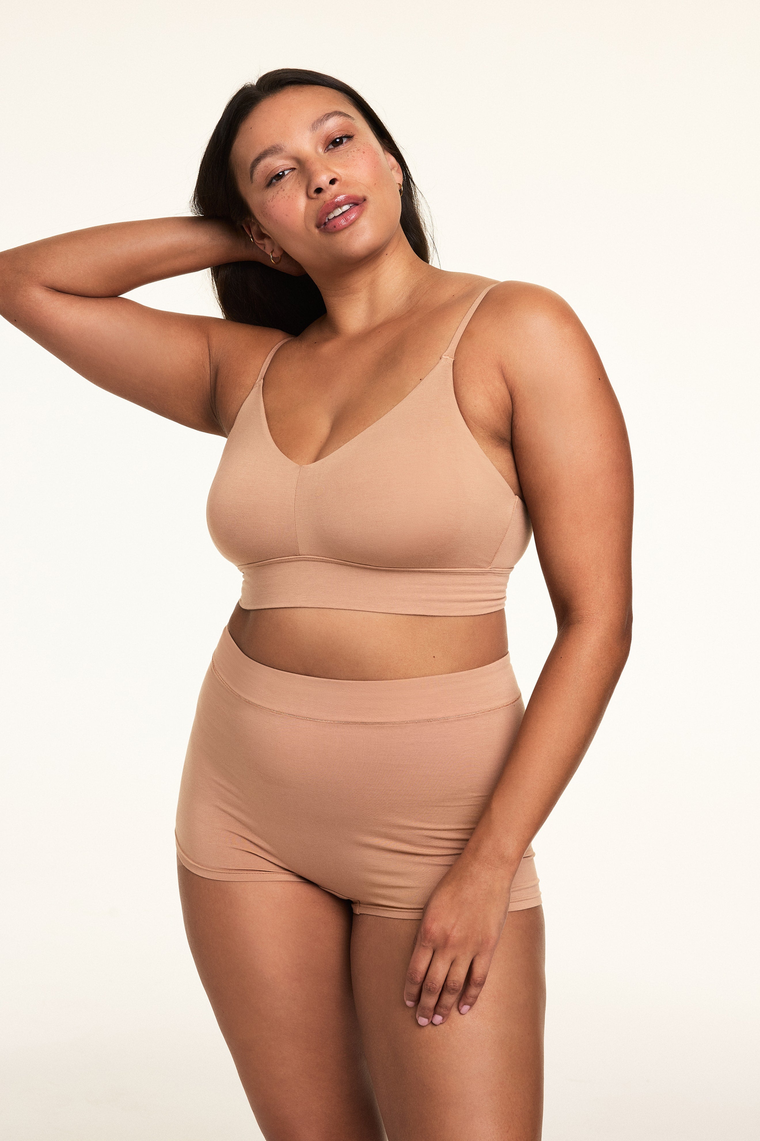 Cloud Cotton Highwaist Boyshort - Dune
