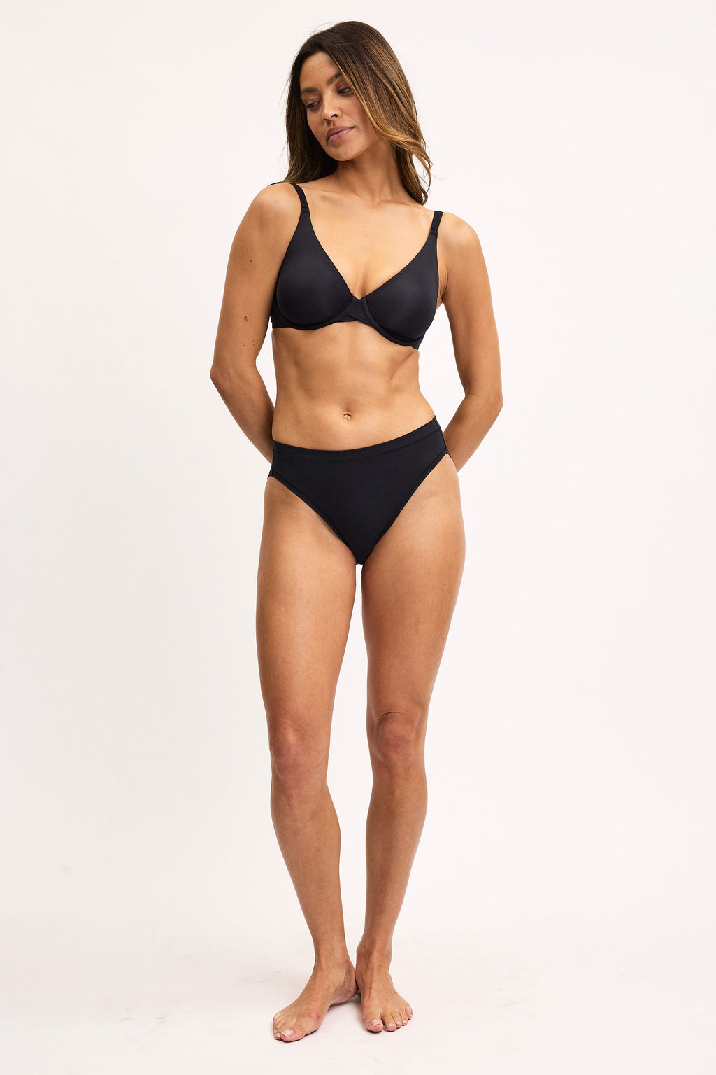 Cloud Cotton French Cut Brief - Black