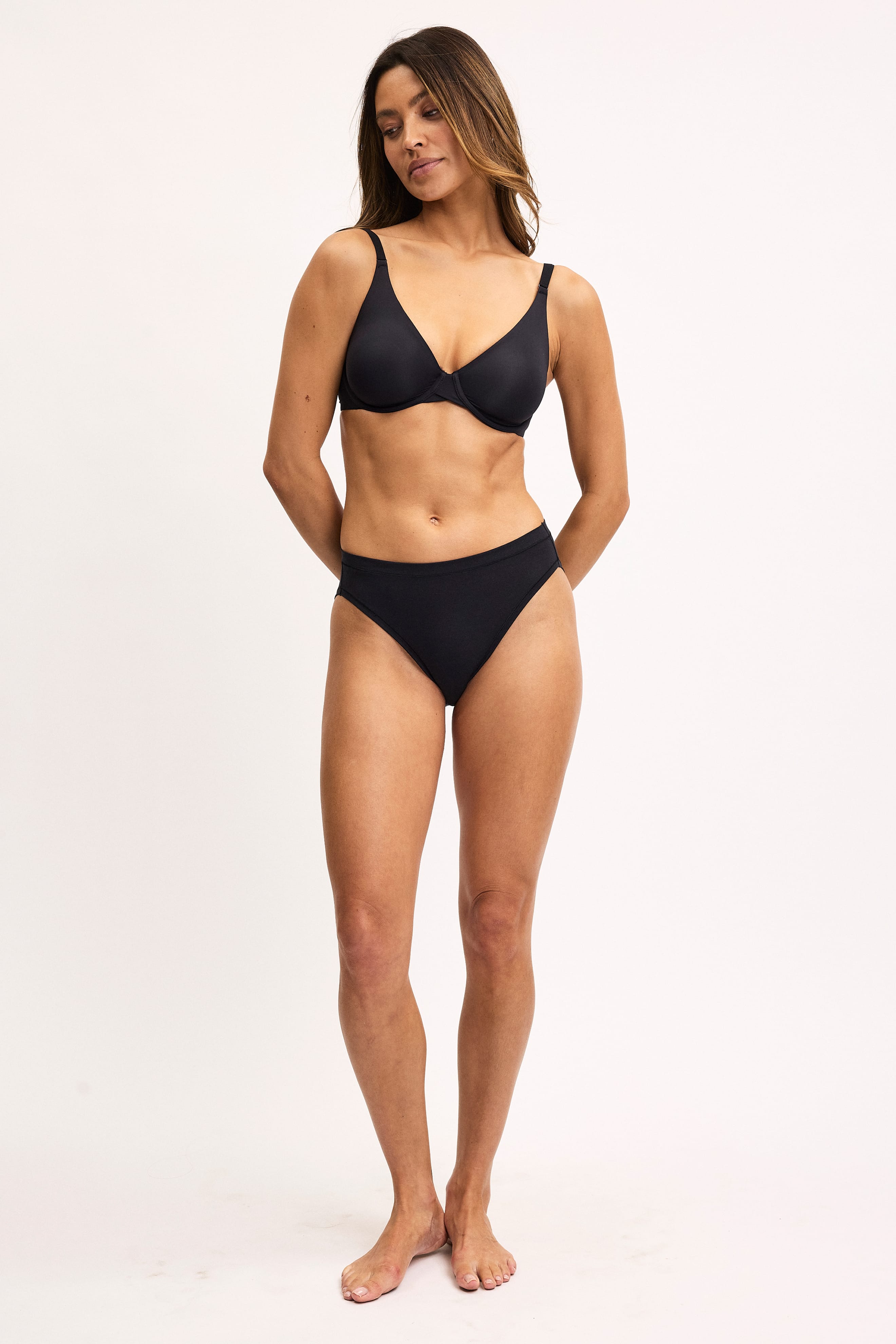 Cloud Cotton French Cut Brief - Black