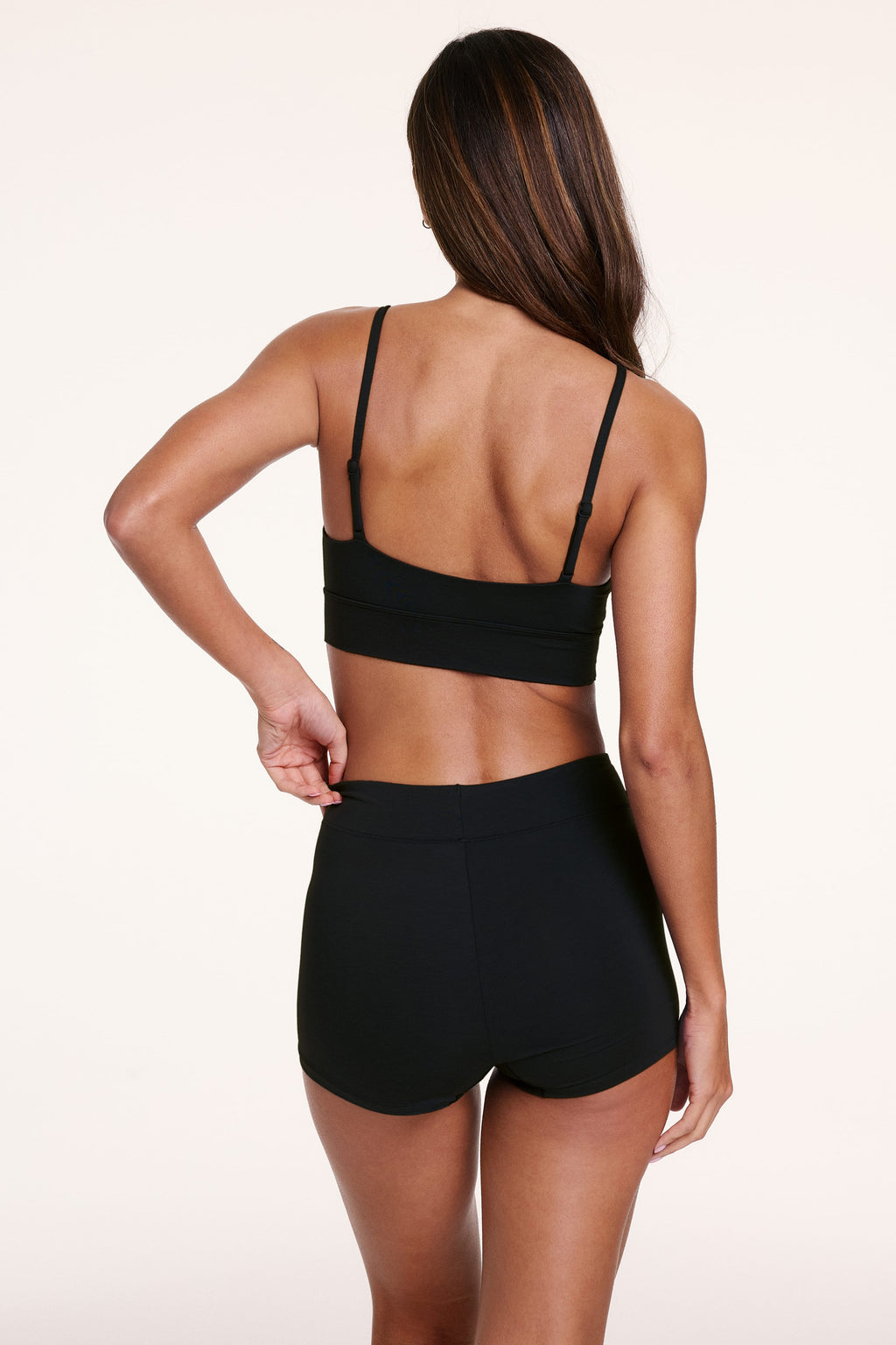 Cloud Cotton Triangle Bralette - Black