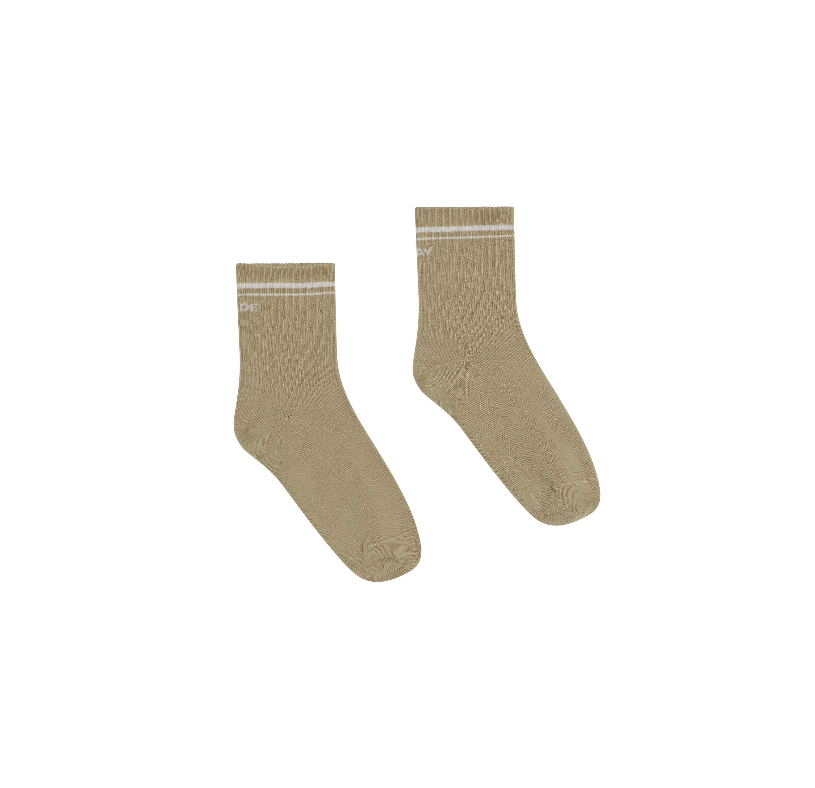 Stay Wilde Quarter Crew Socks - Tarragon