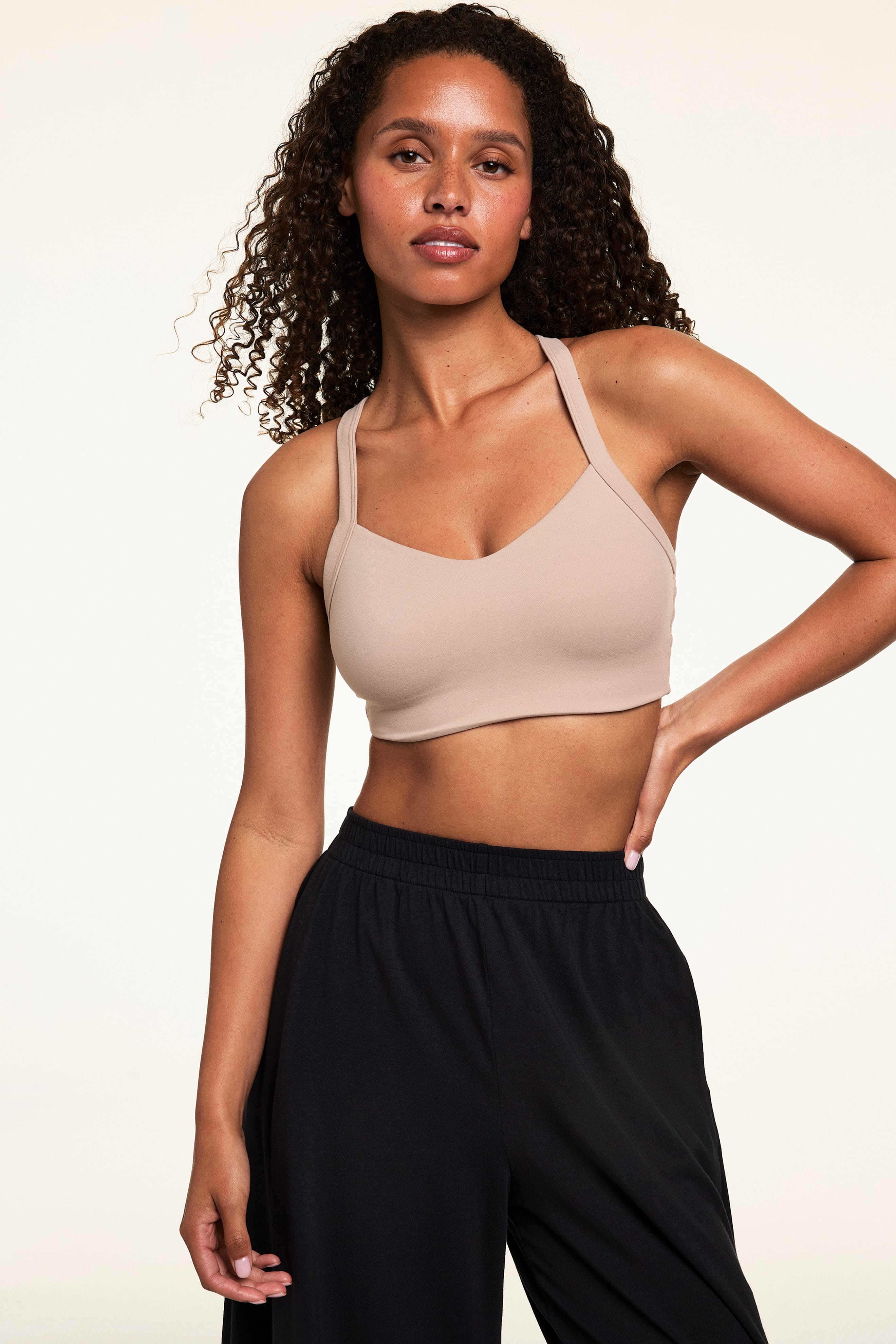 WhippedKnit™ V-Neck Bralette - Mushroom