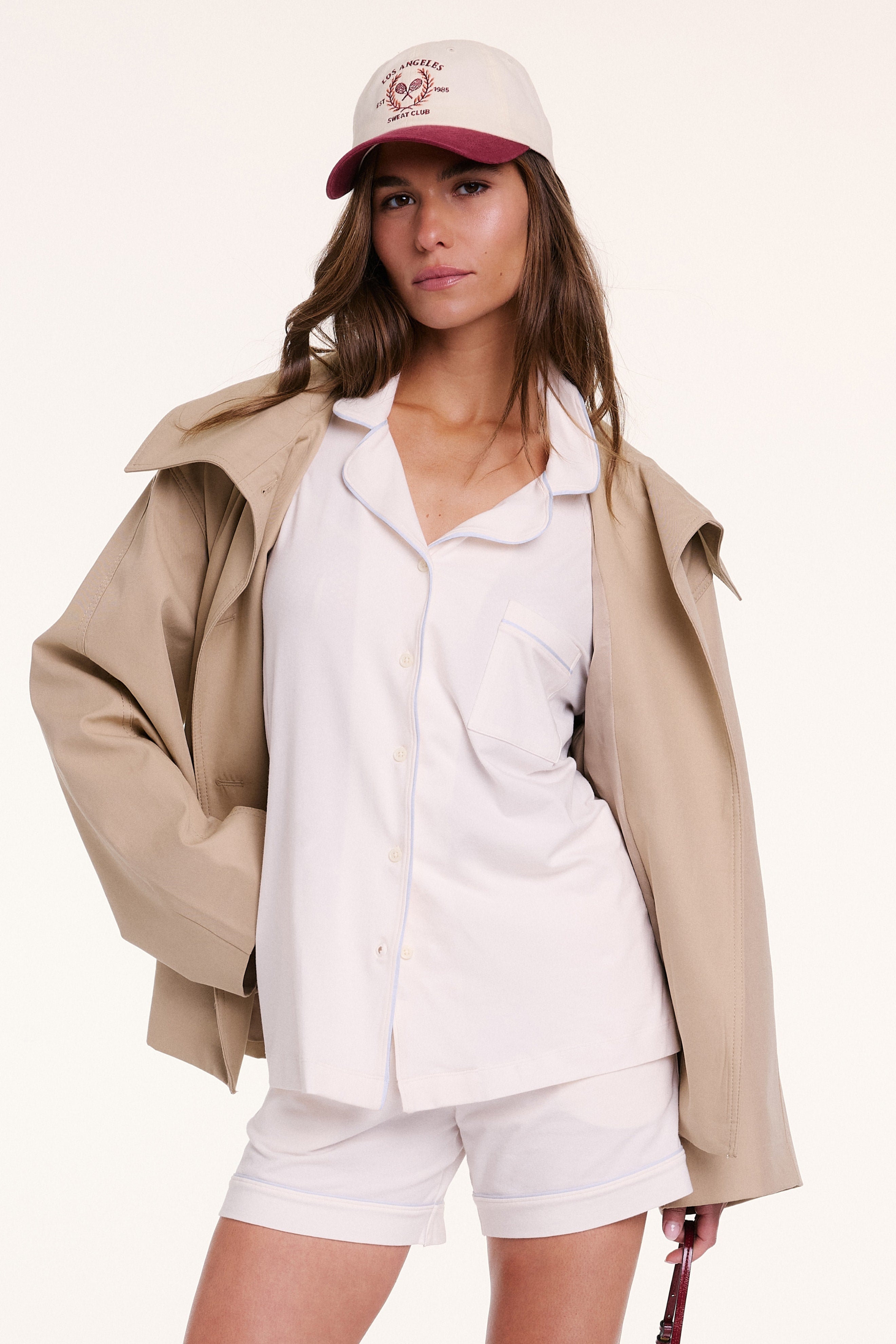 Perfect Pima Long Sleeve Pajama Shirt - Ivory